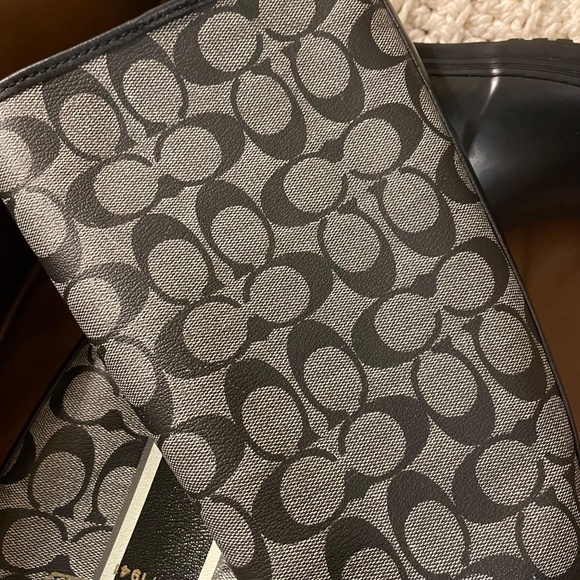 AUTHENTIC Coach Black Rain Boots Size 7 PERFECT condition - Picture 10 of 10